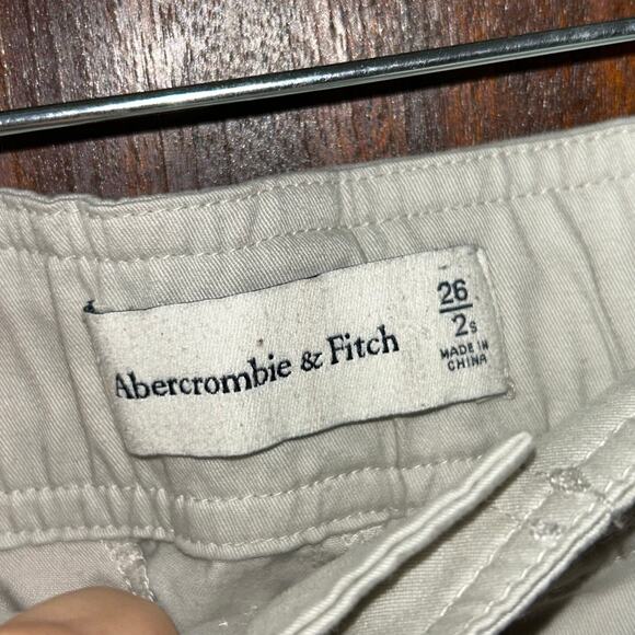 ABERCROMBIE & FITCH Khaki Cargo Wide Leg Pants size 26 Tan Utility EUC - Picture 4 of 10